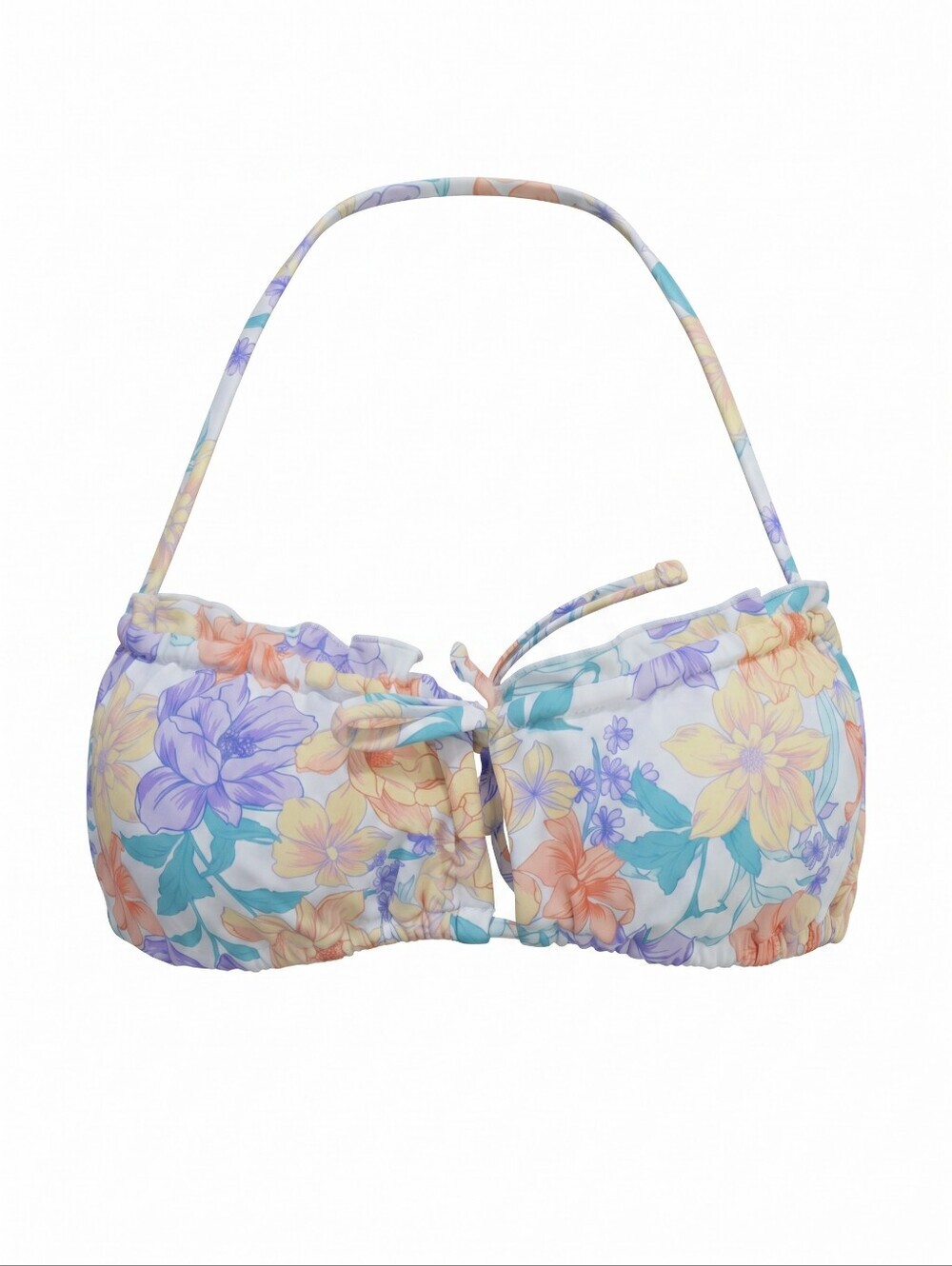 Ninety Nine Bikini Top Soft Pastel Swimwear Floral Beach Pool Juniors XS